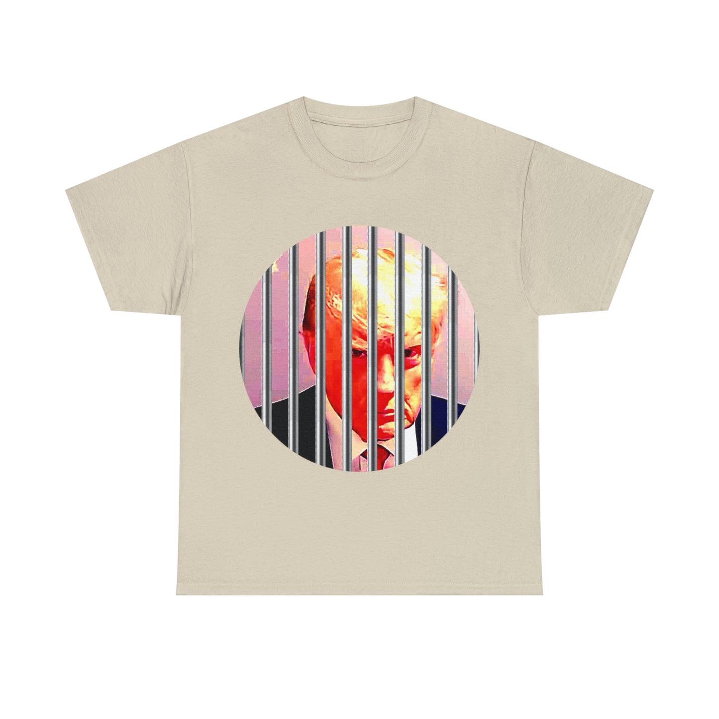 Unisex Heavy Cotton Tee, Donald Trump Behind Bars