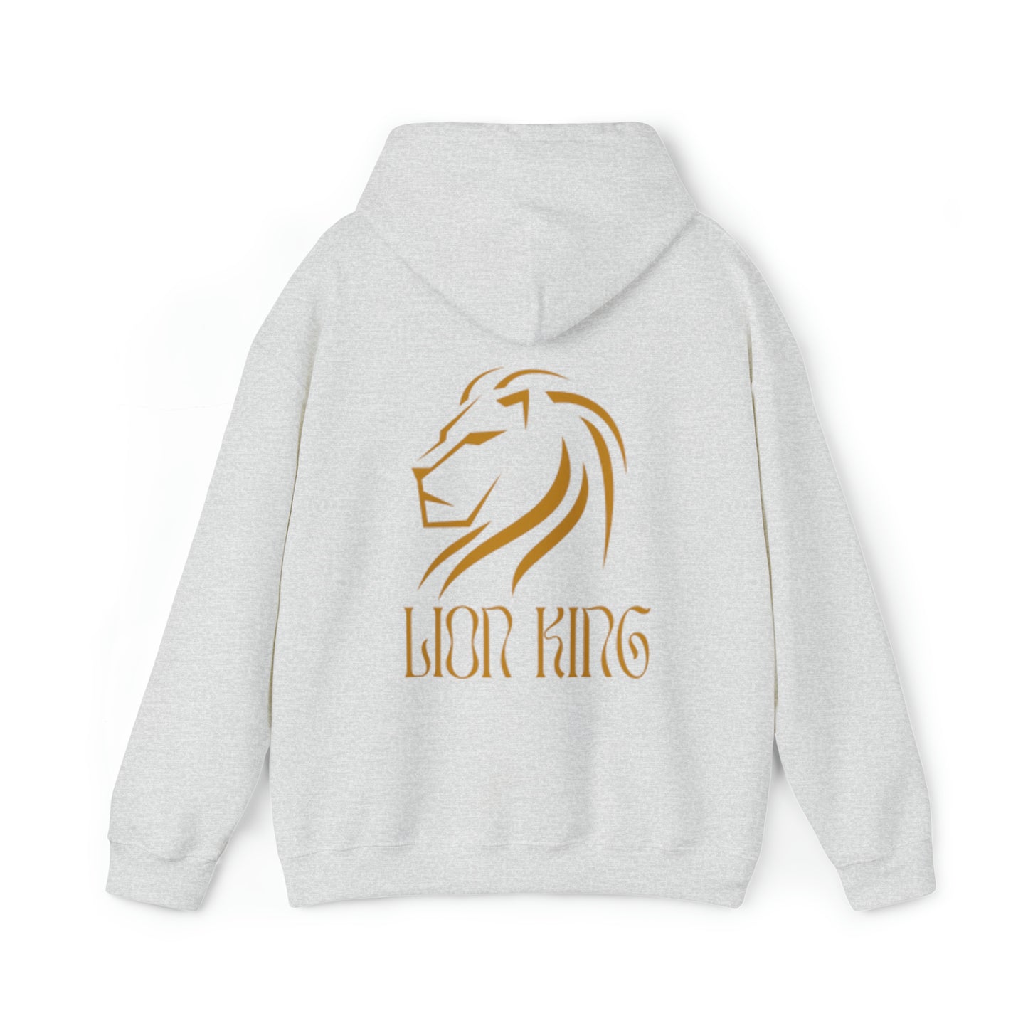 Mens Heavy Blend™ Hooded Sweatshirt - Lion King back of hoodie w/LOGO front