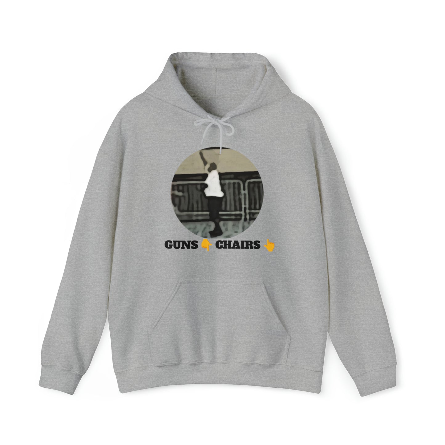 Unisex Heavy Blend™ Hooded Sweatshirt Guns Down Chairs Up TM2ARBBCIR