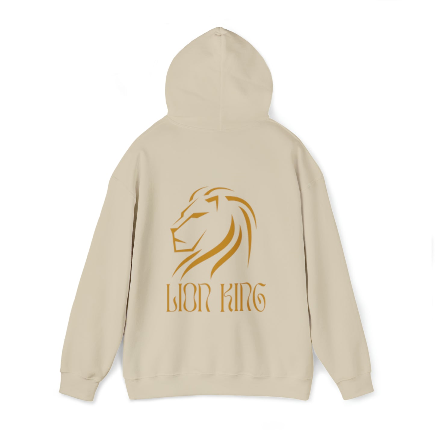 Mens Heavy Blend™ Hooded Sweatshirt - Lion King back of hoodie w/LOGO front