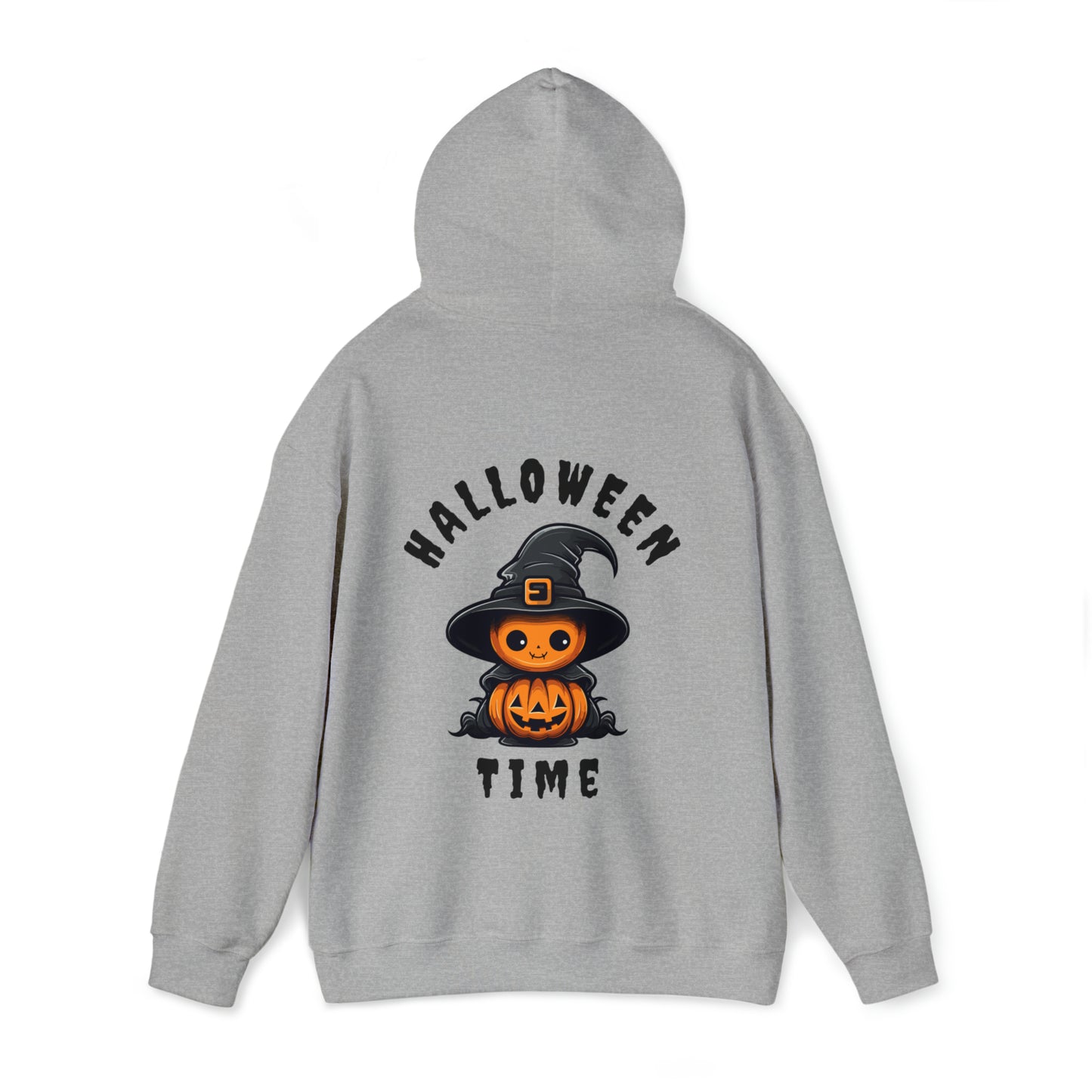 Women's Heavy Blend™ Hooded Sweatshirt - Halloween Time Back of Hoodie