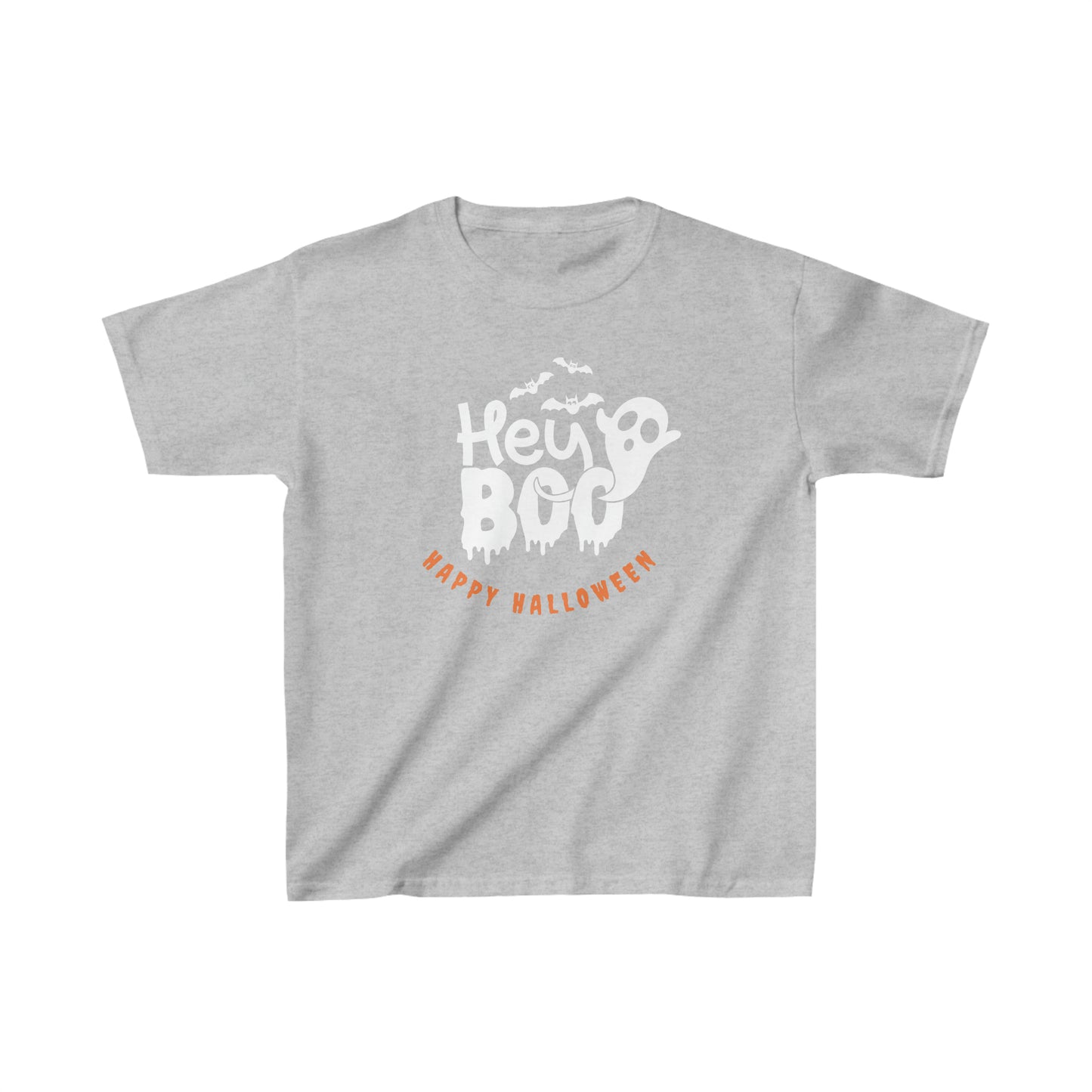 Kids Heavy Cotton™ Tee Hey Boo Happy Halloween