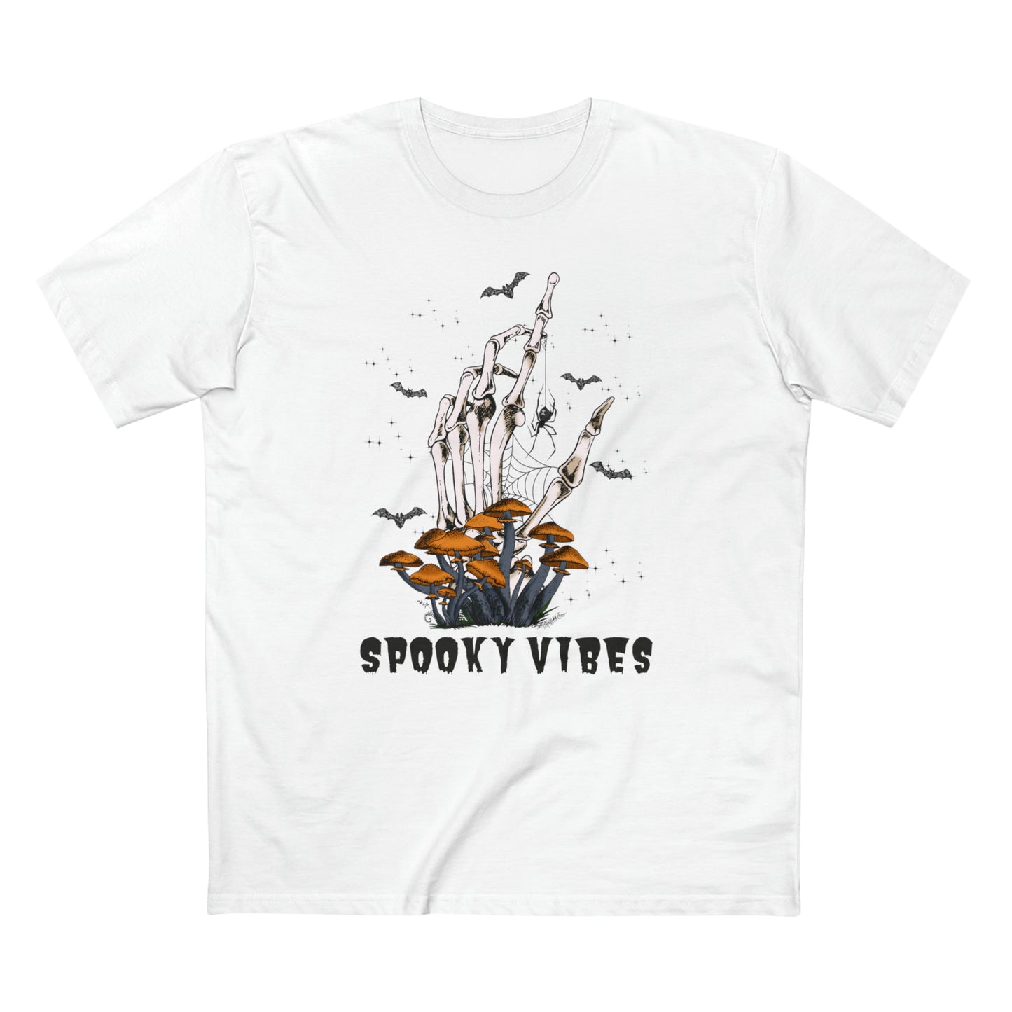 Men's Staple Tee Spooky Vibes Hand