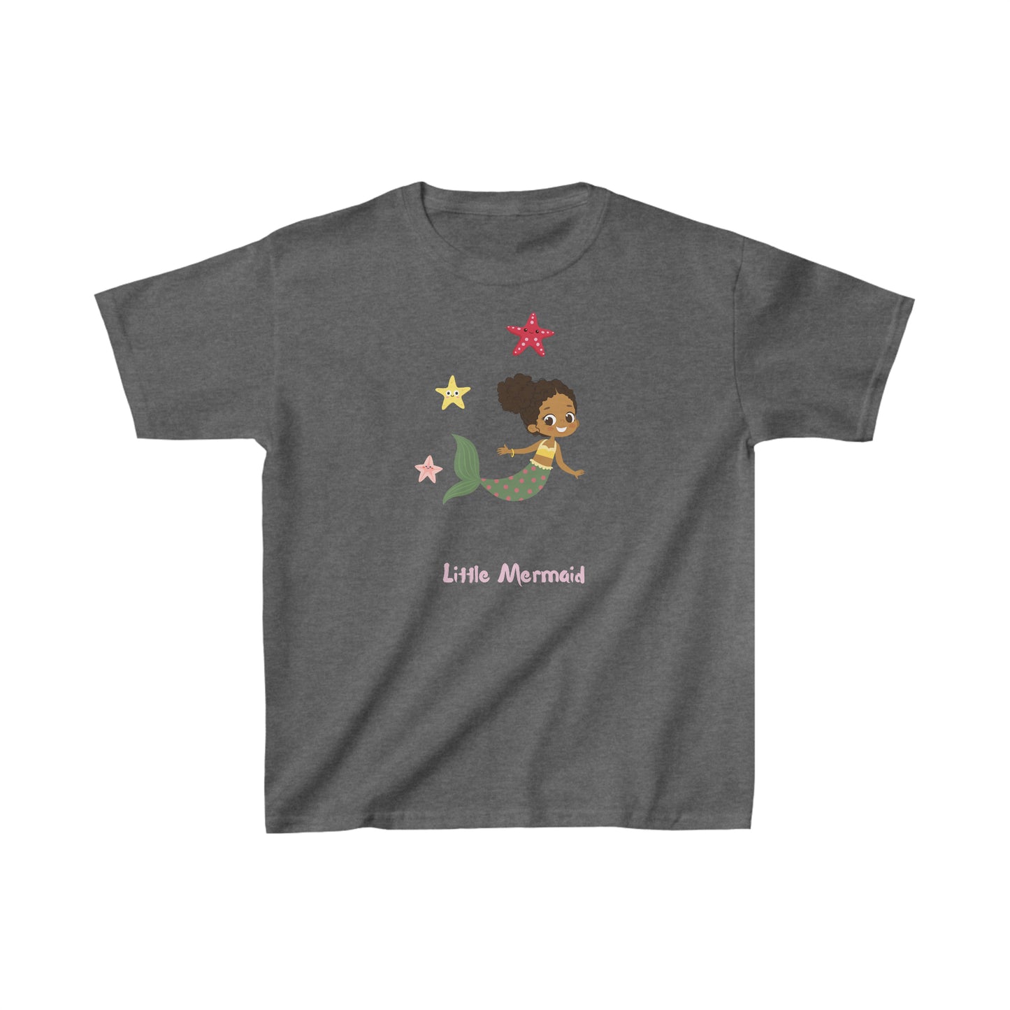 Kids Heavy Cotton™ Tee Little Mermaid with Star Fish