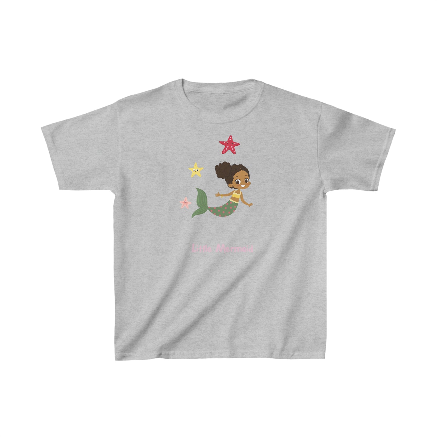 Kids Heavy Cotton™ Tee Little Mermaid with Star Fish