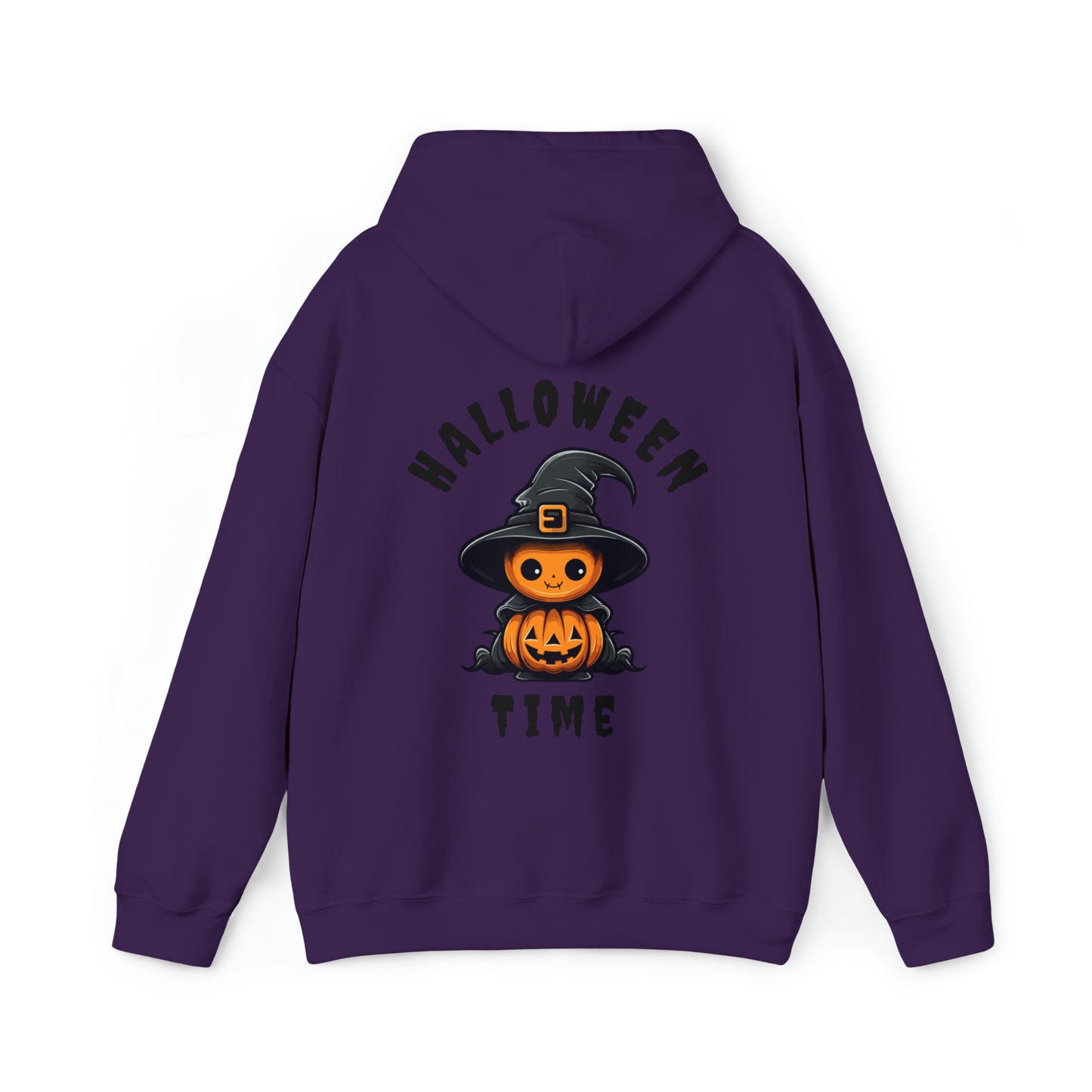 Women's Heavy Blend™ Hooded Sweatshirt - Halloween Time Back of Hoodie