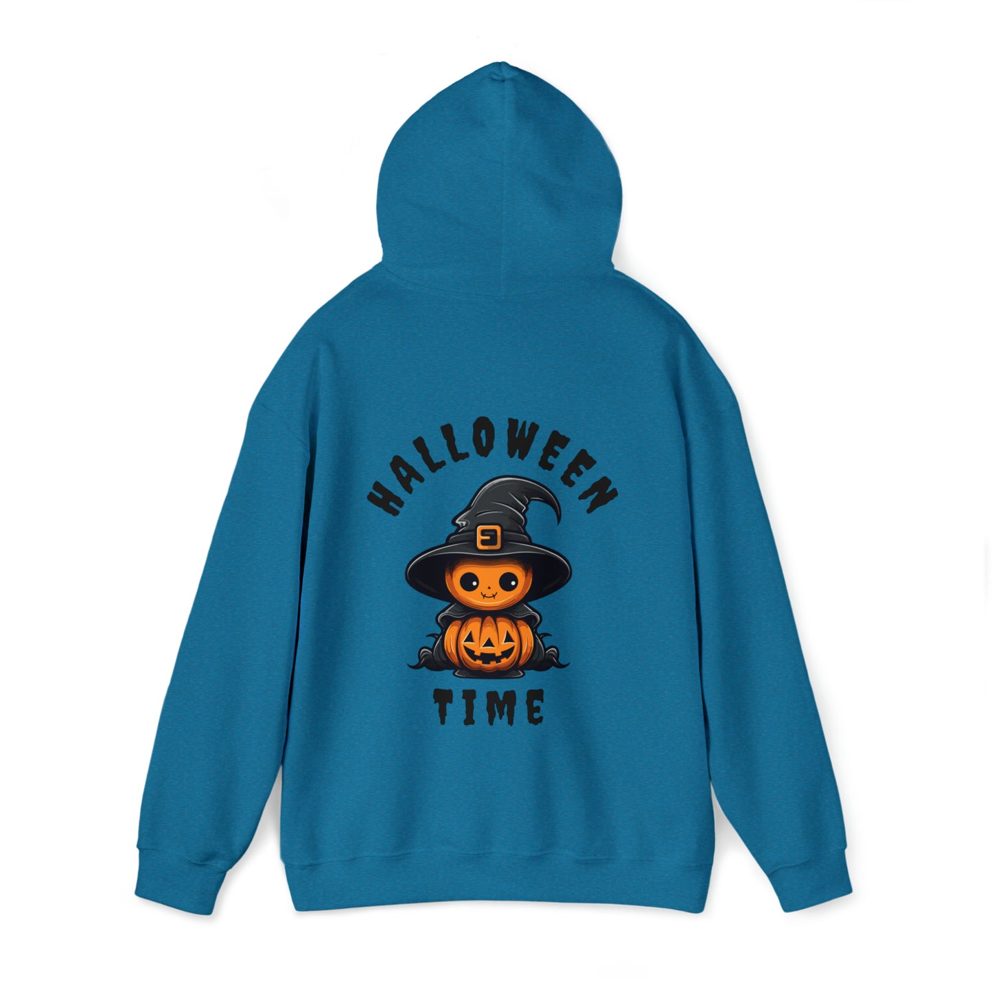 Women's Heavy Blend™ Hooded Sweatshirt - Halloween Time Back of Hoodie