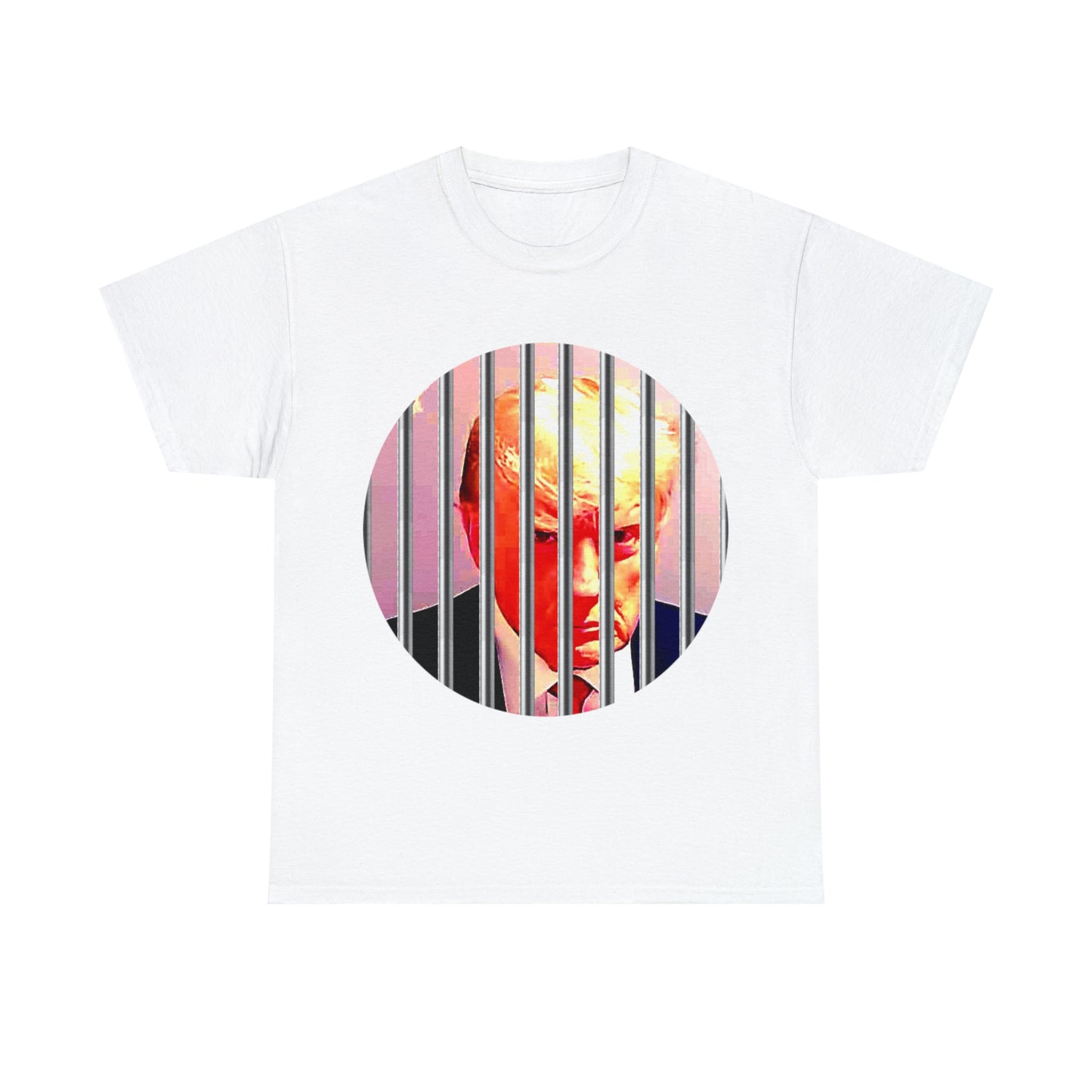 Unisex Heavy Cotton Tee, Donald Trump Behind Bars