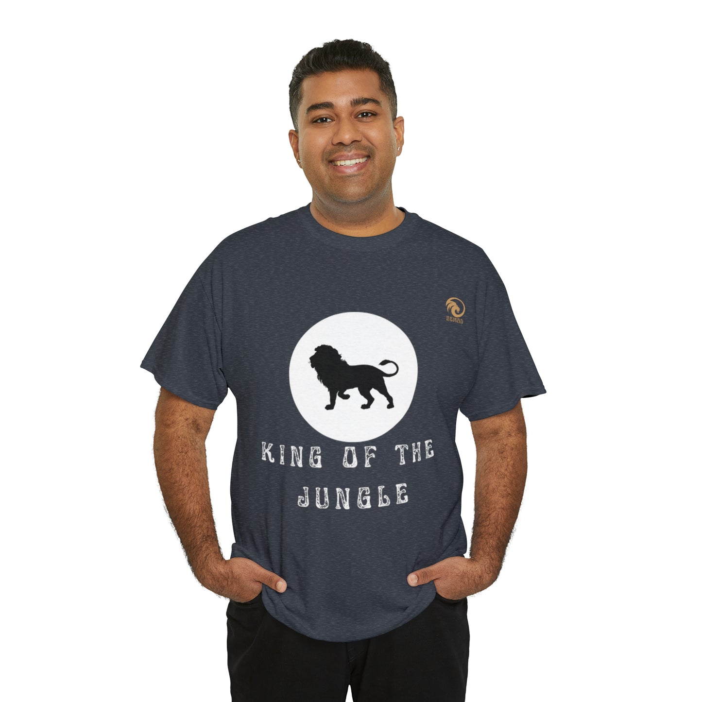 Mens Heavy Cotton Tee, King of the Jungle