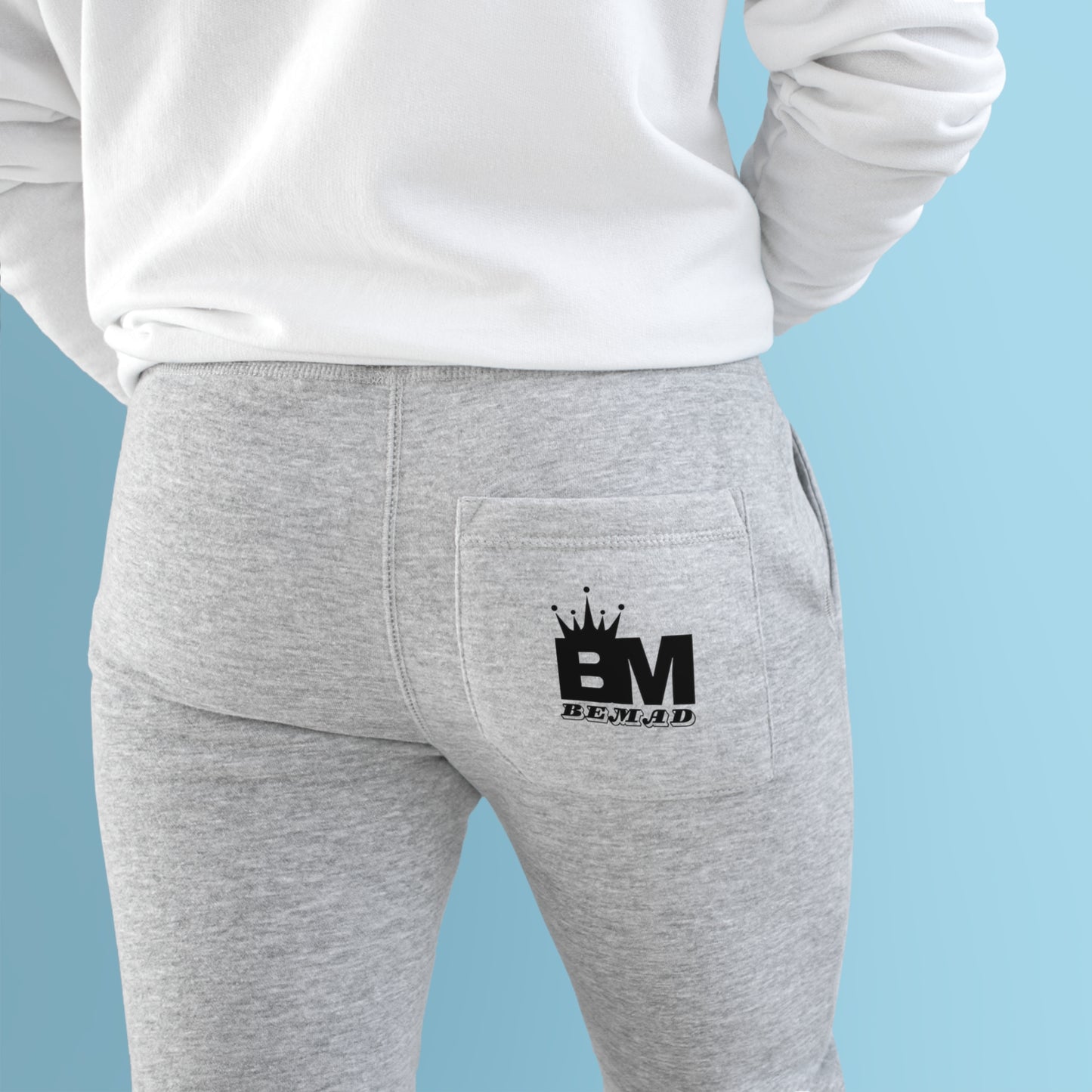 Mens Fleece Joggers BEMAD Logo