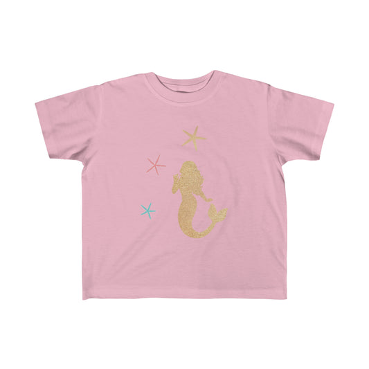 Toddler's Fine Jersey Tee Mermaid With Starfish