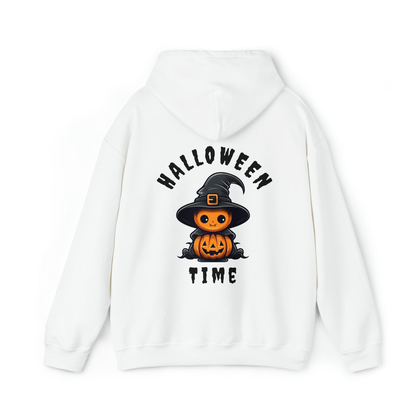 Women's Heavy Blend™ Hooded Sweatshirt - Halloween Time Back of Hoodie