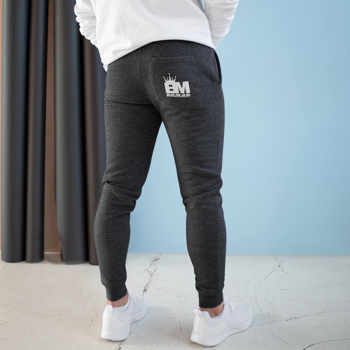 Mens Fleece Joggers BEMAD Logo