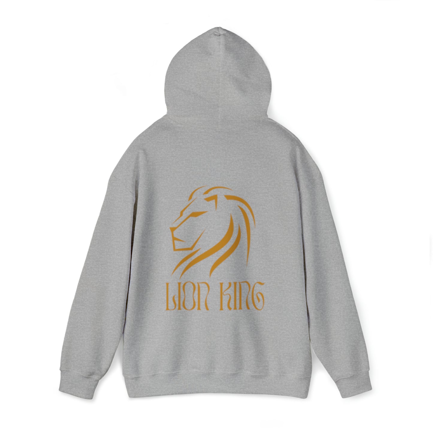 Mens Heavy Blend™ Hooded Sweatshirt - Lion King back of hoodie w/LOGO front