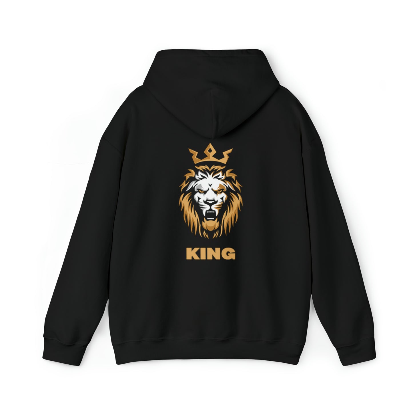 Mens Heavy Blend™ Hooded Sweatshirt King On Back w/LOGO on Front