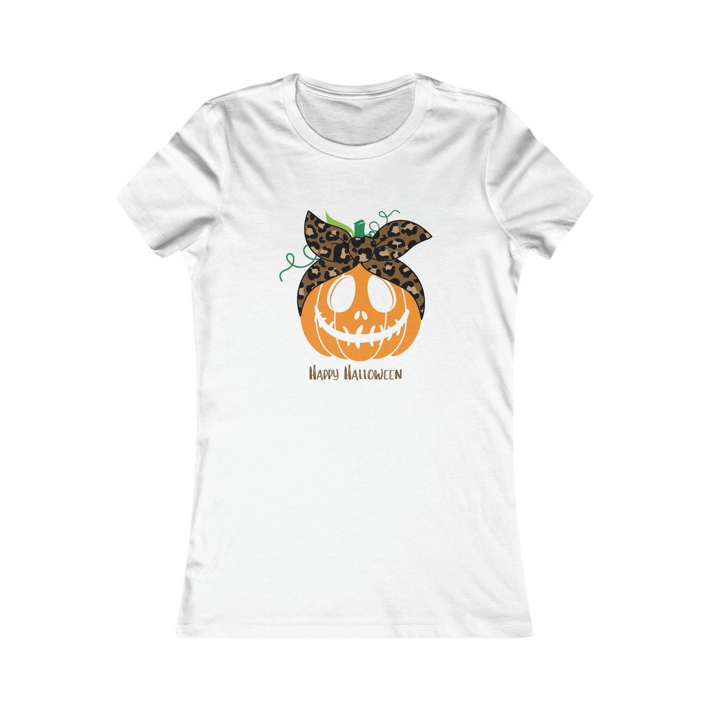 Women's Favorite Tee Happy Halloween Pumpkin