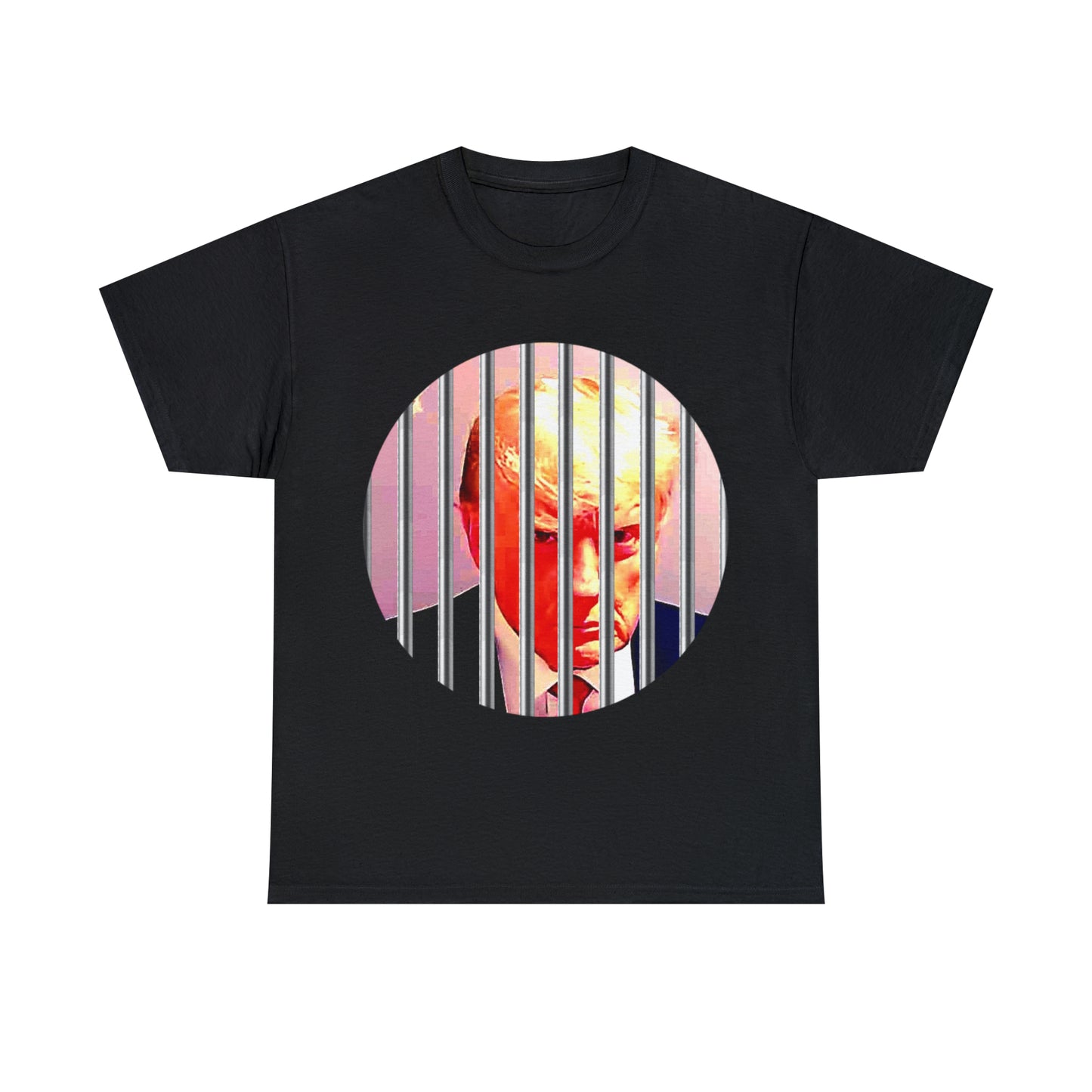 Unisex Heavy Cotton Tee, Donald Trump Behind Bars