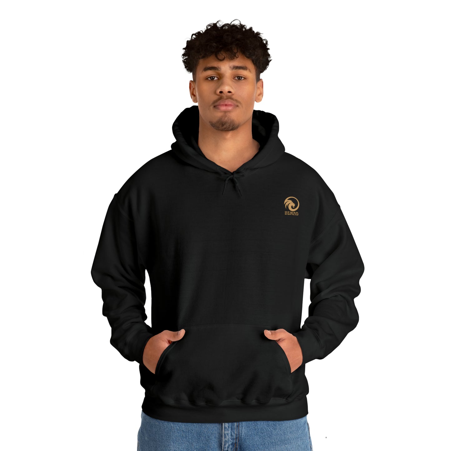 Mens Heavy Blend™ Hooded Sweatshirt King On Back w/LOGO on Front