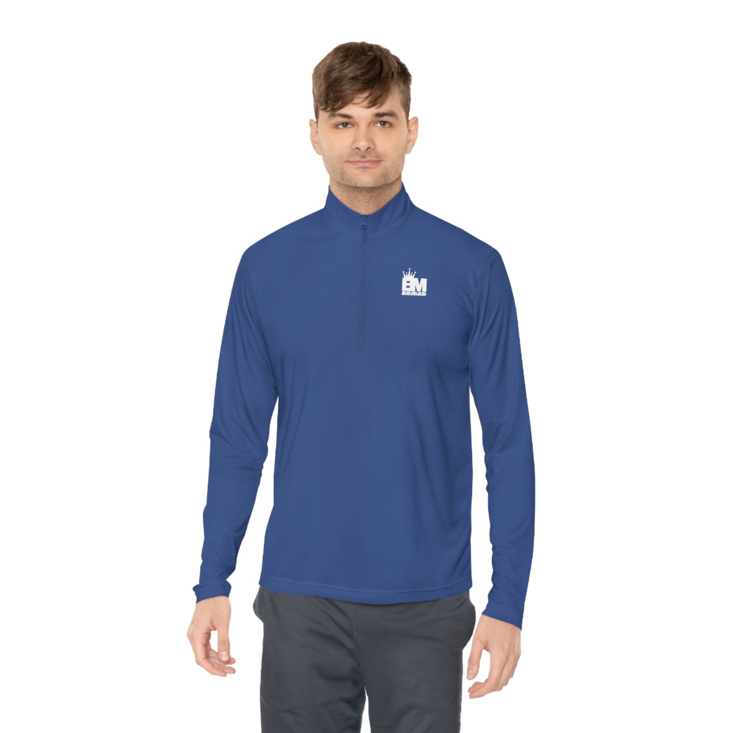 Mens Quarter-Zip Pullover BEMAD Logo