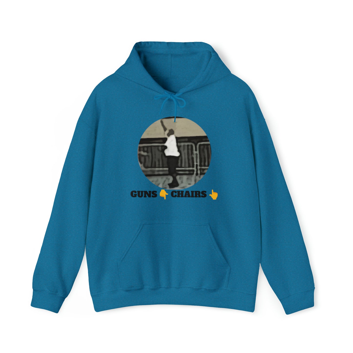 Unisex Heavy Blend™ Hooded Sweatshirt Guns Down Chairs Up TM2ARBBCIR