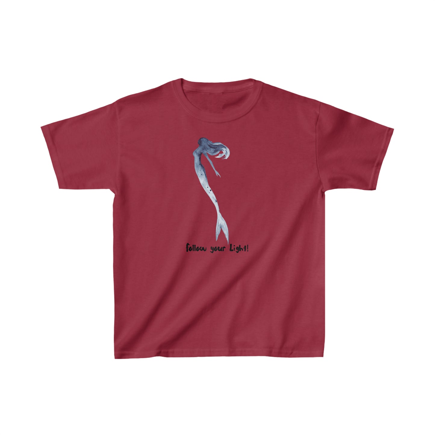 Kids Heavy Cotton™ Tee Little Mermaid Follow Your Light