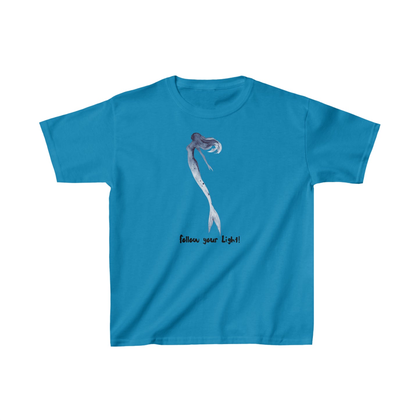 Kids Heavy Cotton™ Tee Little Mermaid Follow Your Light