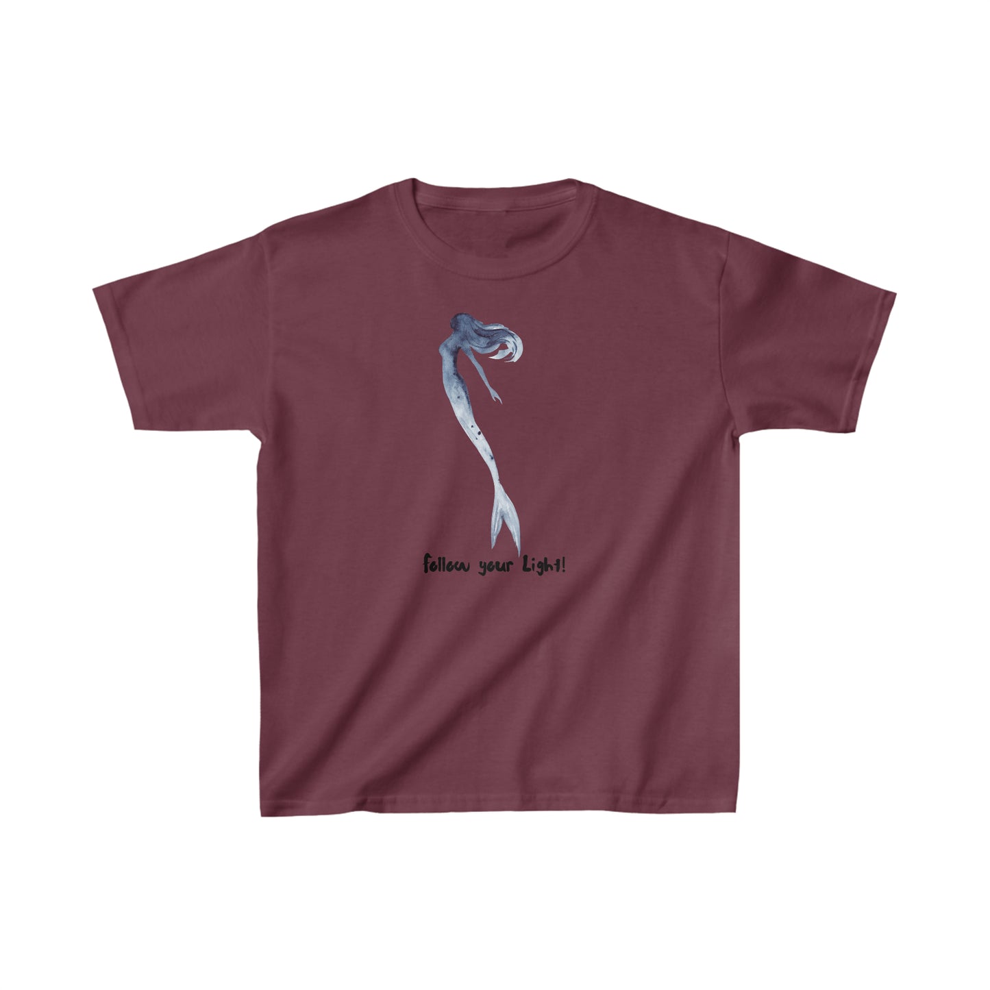 Kids Heavy Cotton™ Tee Little Mermaid Follow Your Light