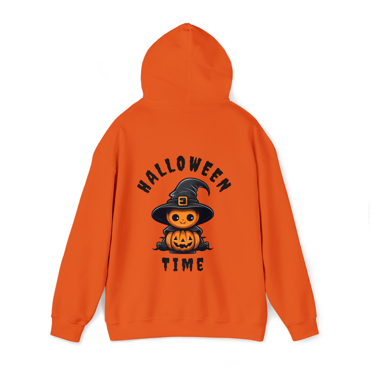 Women's Heavy Blend™ Hooded Sweatshirt - Halloween Time Back of Hoodie