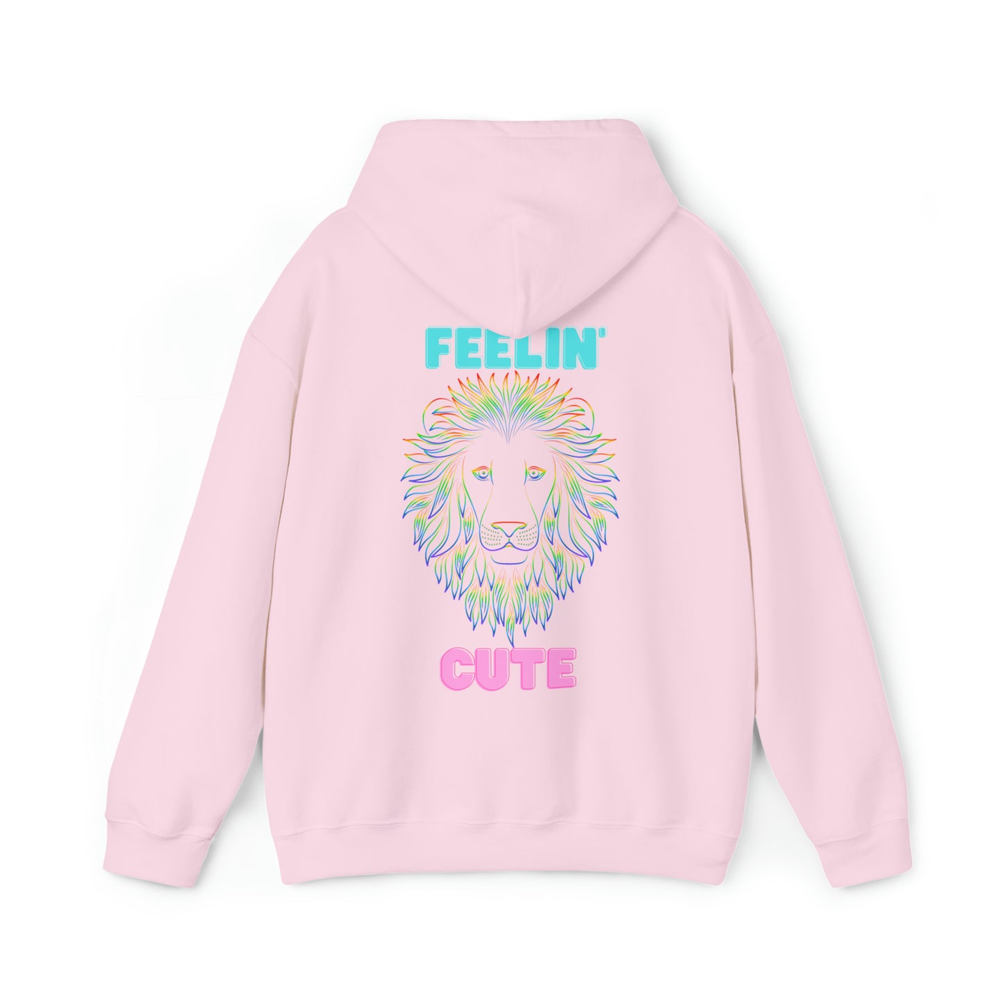 Women's Heavy Blend™ Hooded Sweatshirt - Feeling Cute Back of Hoodie w/LOGO on Front