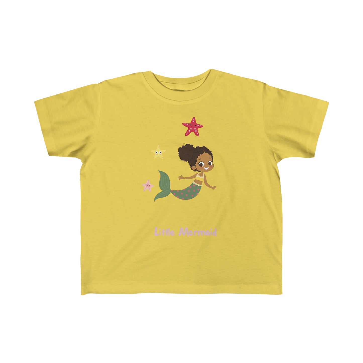 Toddler's Fine Jersey Tee Little Mermaid With Starfish