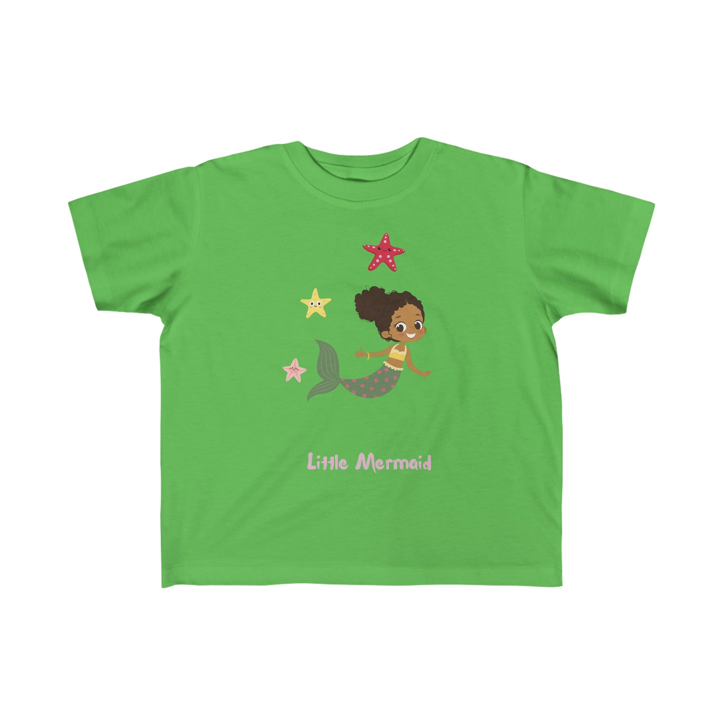 Toddler's Fine Jersey Tee Little Mermaid With Starfish