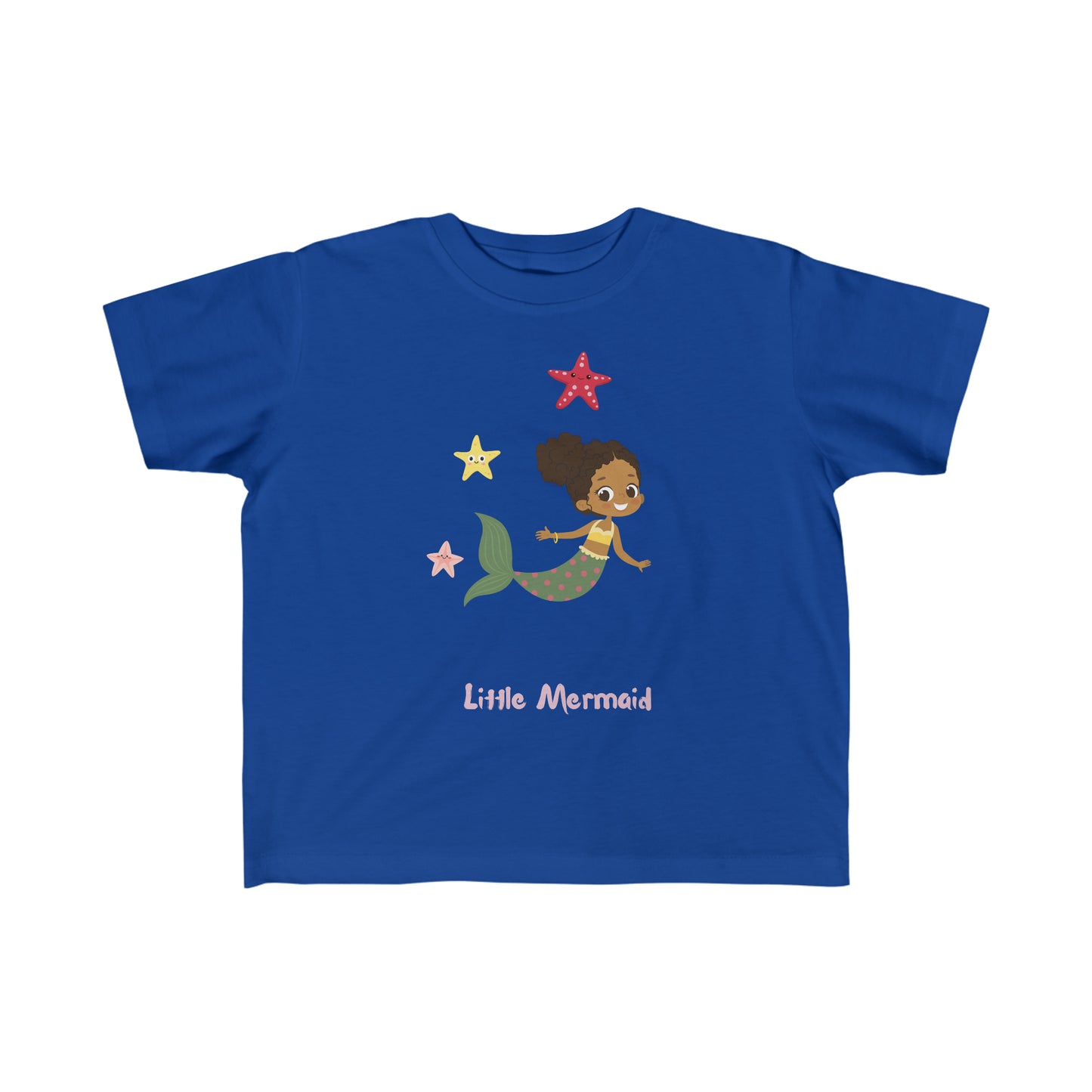 Toddler's Fine Jersey Tee Little Mermaid With Starfish