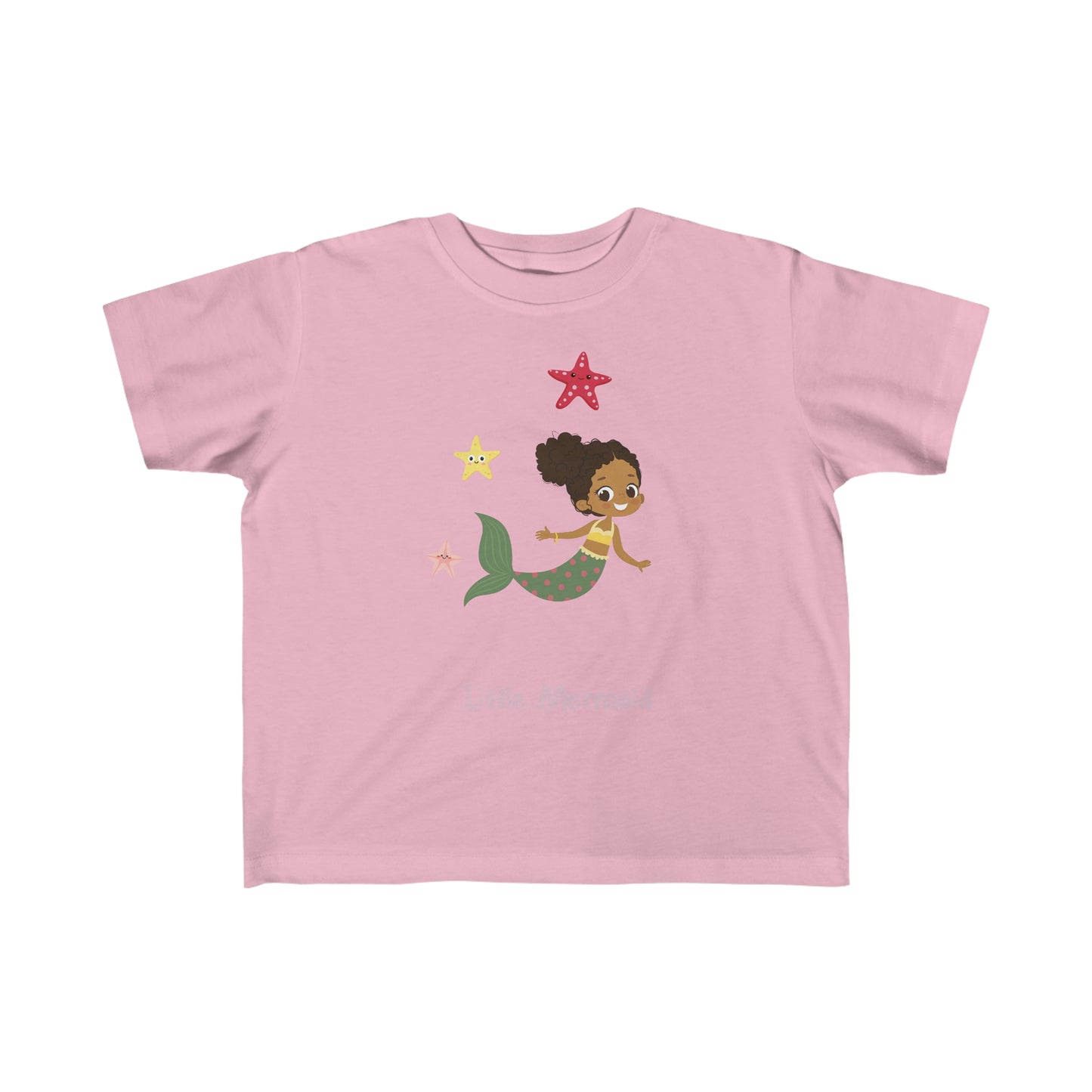 Toddler's Fine Jersey Tee Little Mermaid With Starfish