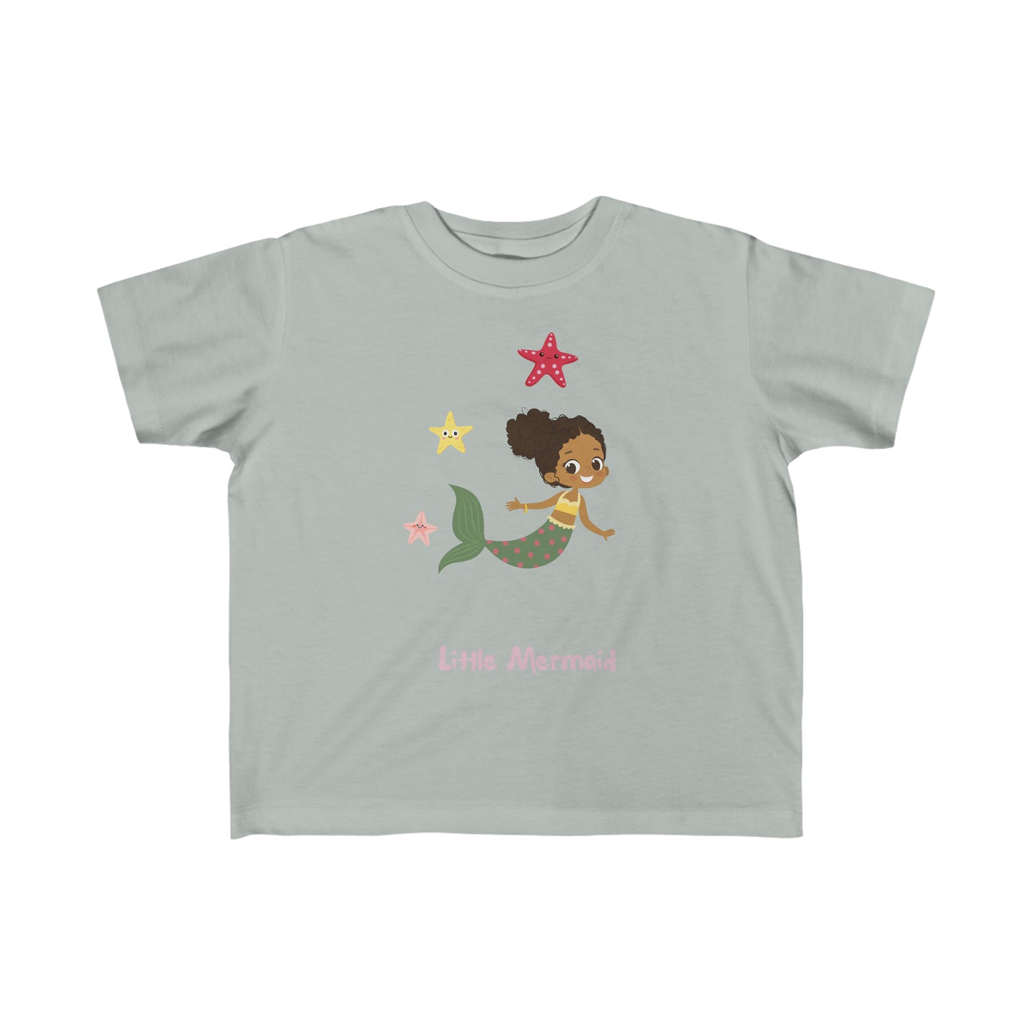 Toddler's Fine Jersey Tee Little Mermaid With Starfish