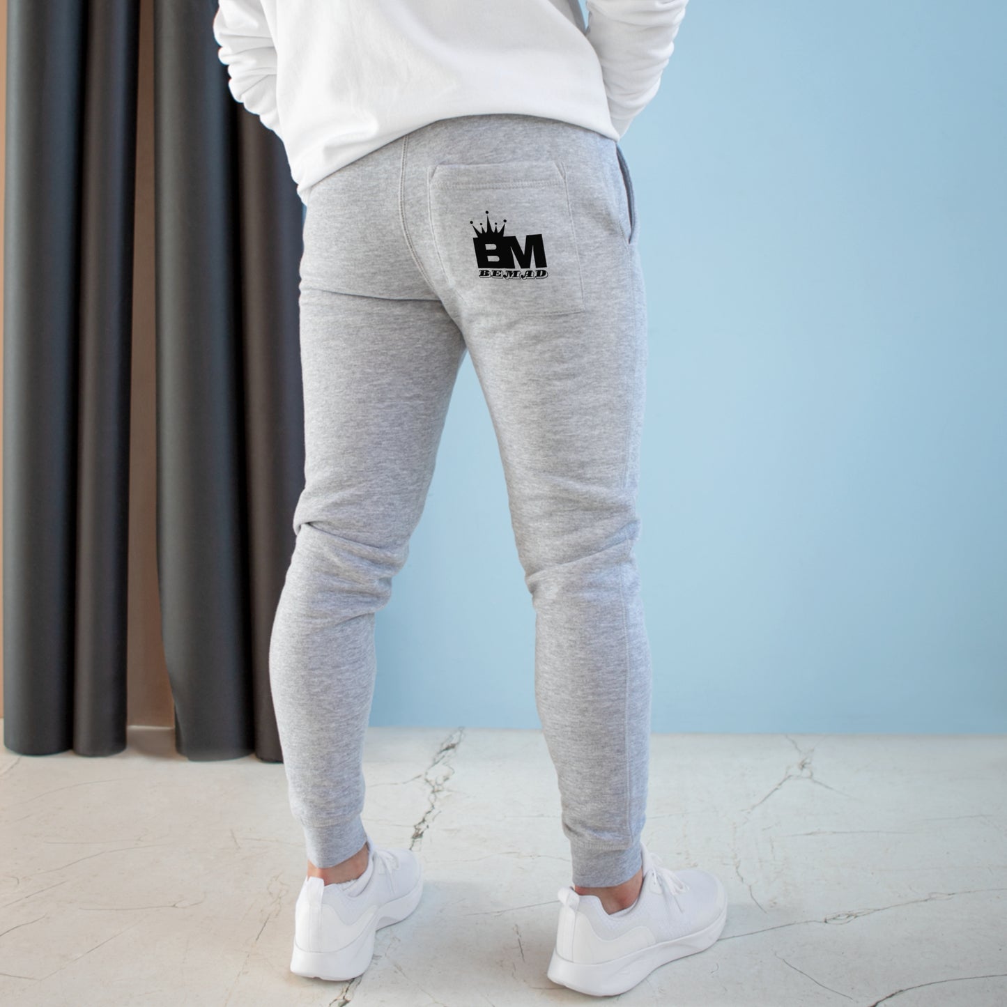 Mens Fleece Joggers BEMAD Logo