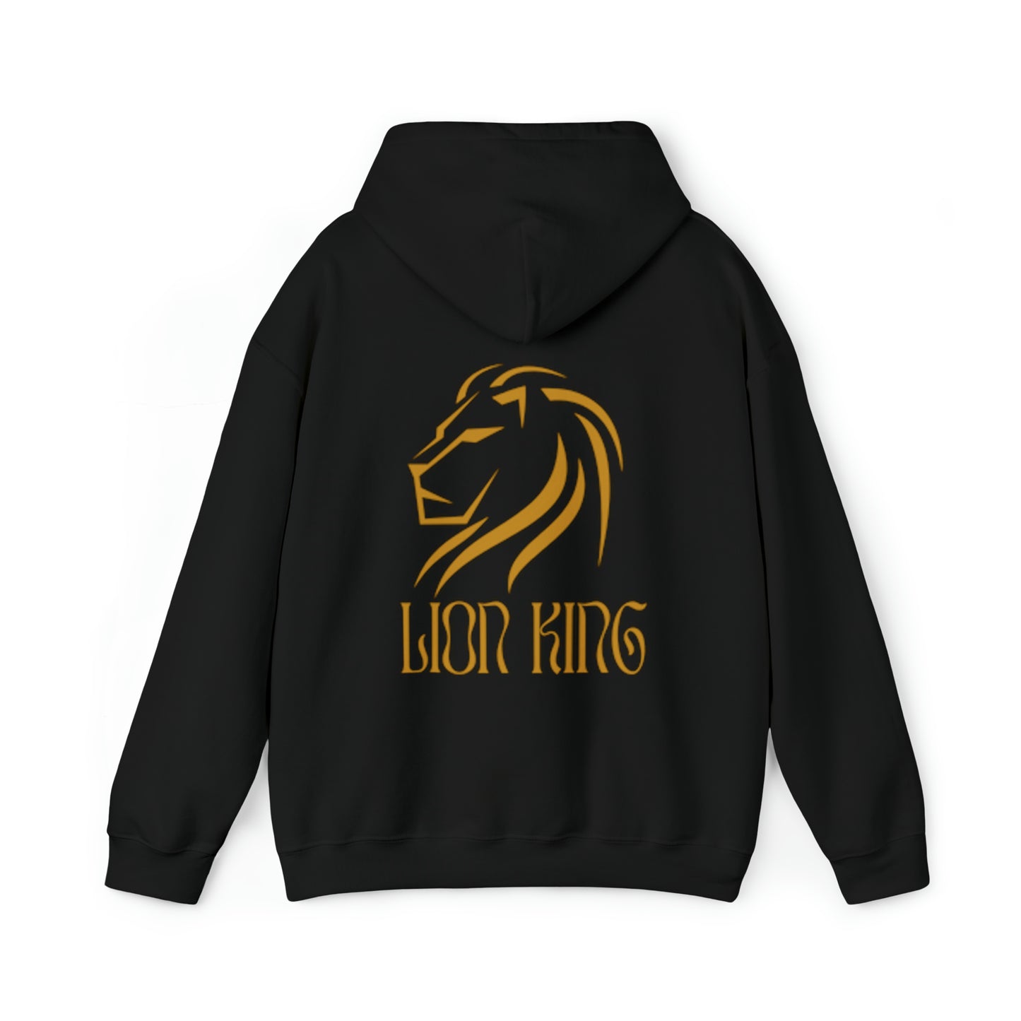 Mens Heavy Blend™ Hooded Sweatshirt - Lion King back of hoodie w/LOGO front