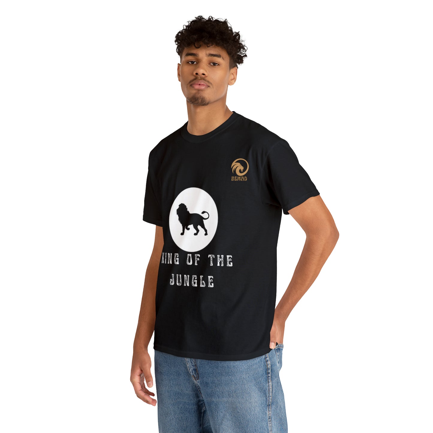 Mens Heavy Cotton Tee, King of the Jungle