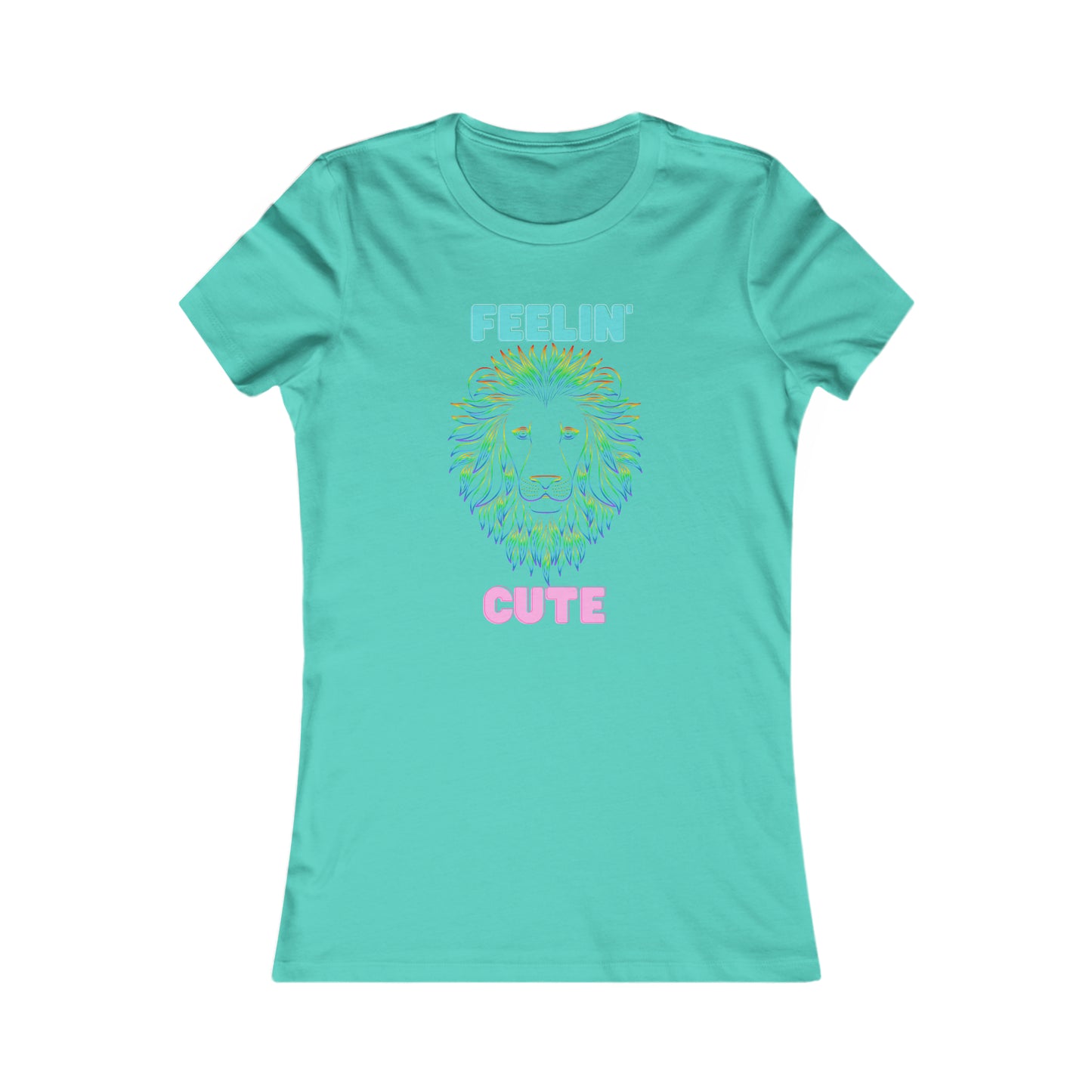 Women's Favorite Tee Lion Feelin Cute TM6LFCWTS