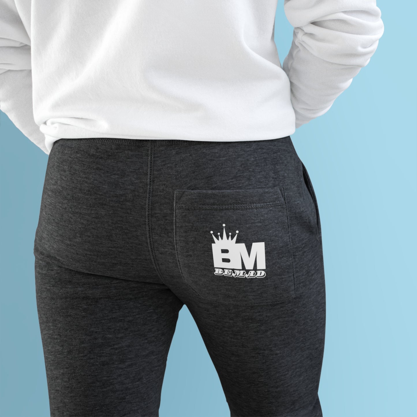 Mens Fleece Joggers BEMAD Logo