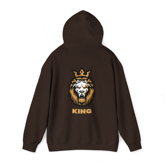 Mens Heavy Blend™ Hooded Sweatshirt King On Back w/LOGO on Front