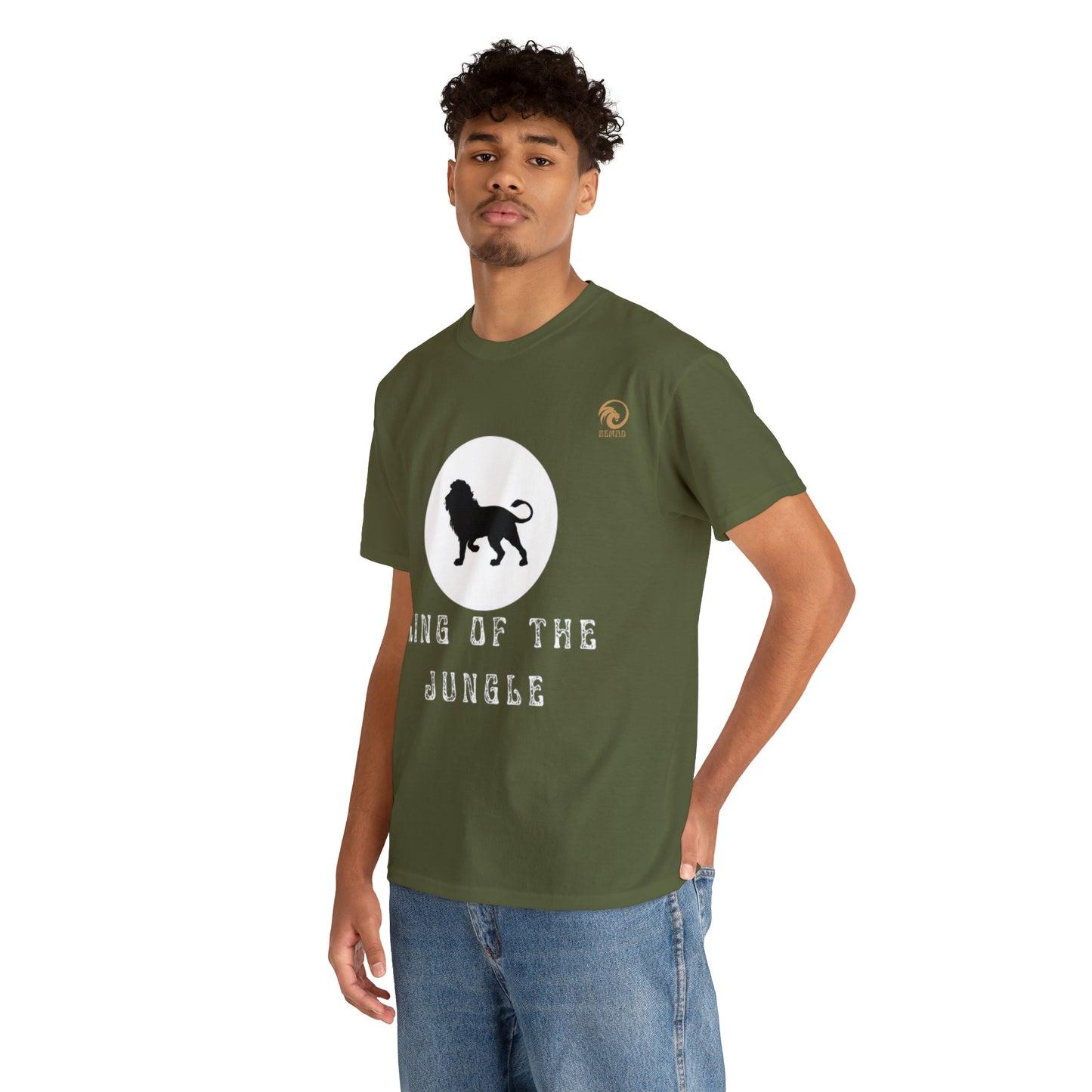 Mens Heavy Cotton Tee, King of the Jungle