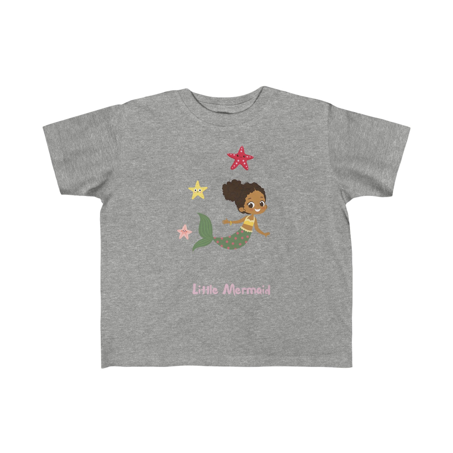 Toddler's Fine Jersey Tee Little Mermaid With Starfish