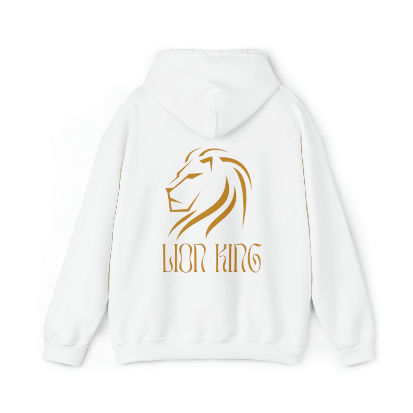 Mens Heavy Blend™ Hooded Sweatshirt - Lion King back of hoodie w/LOGO front