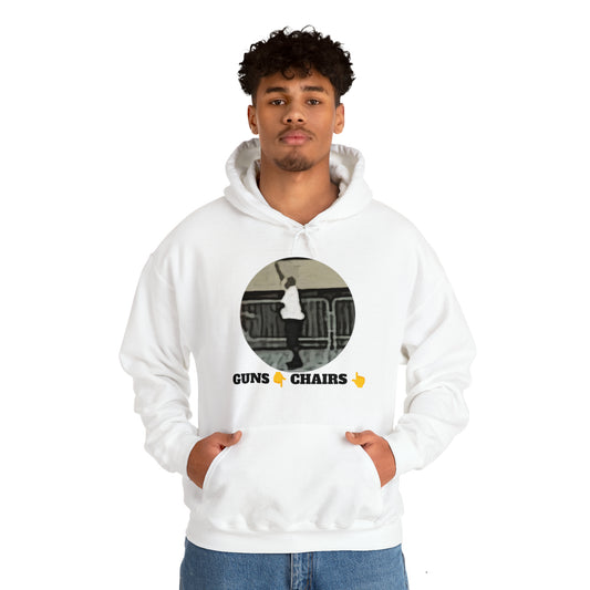 Unisex Heavy Blend™ Hooded Sweatshirt Guns Down Chairs Up TM2ARBBCIR