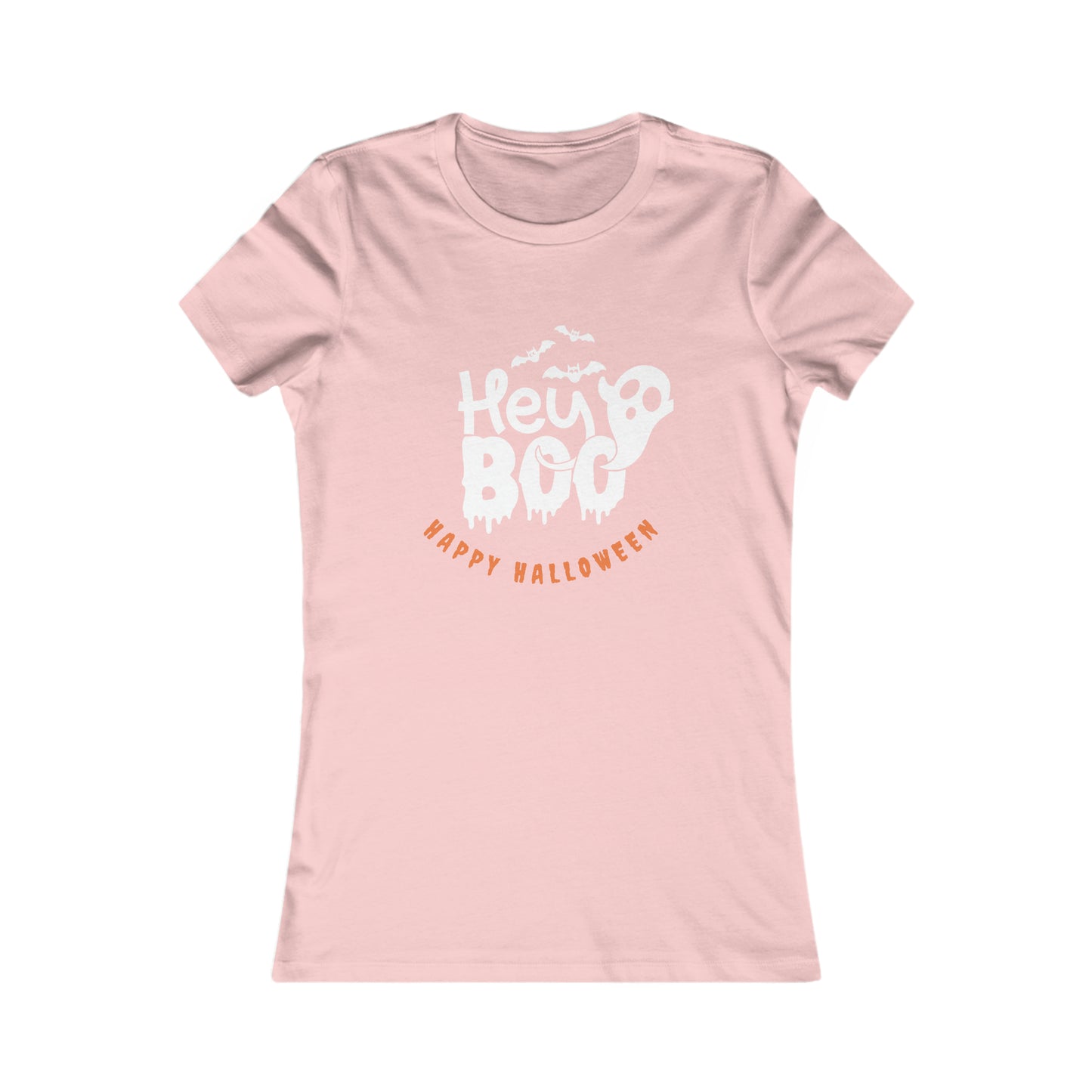 Women's Favorite Tee Hey Boo Happy Halloween