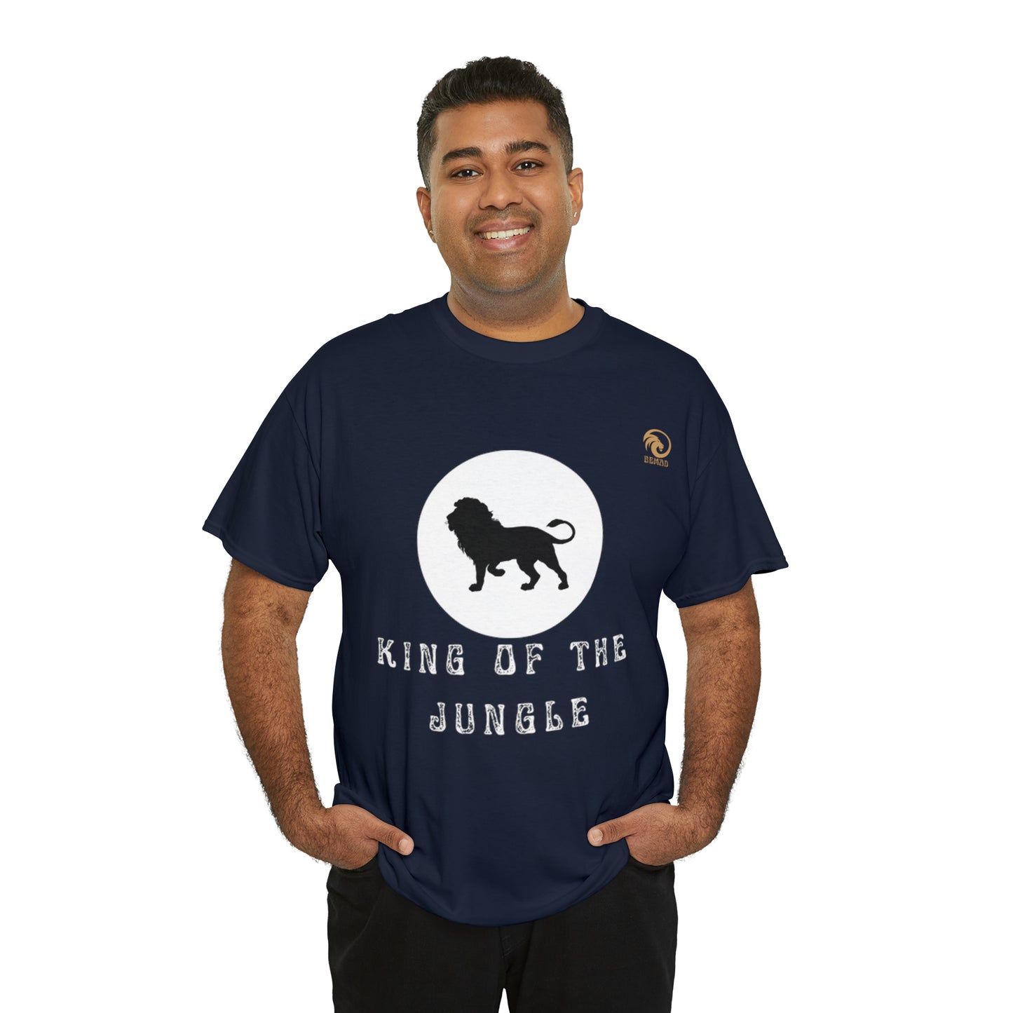 Mens Heavy Cotton Tee, King of the Jungle