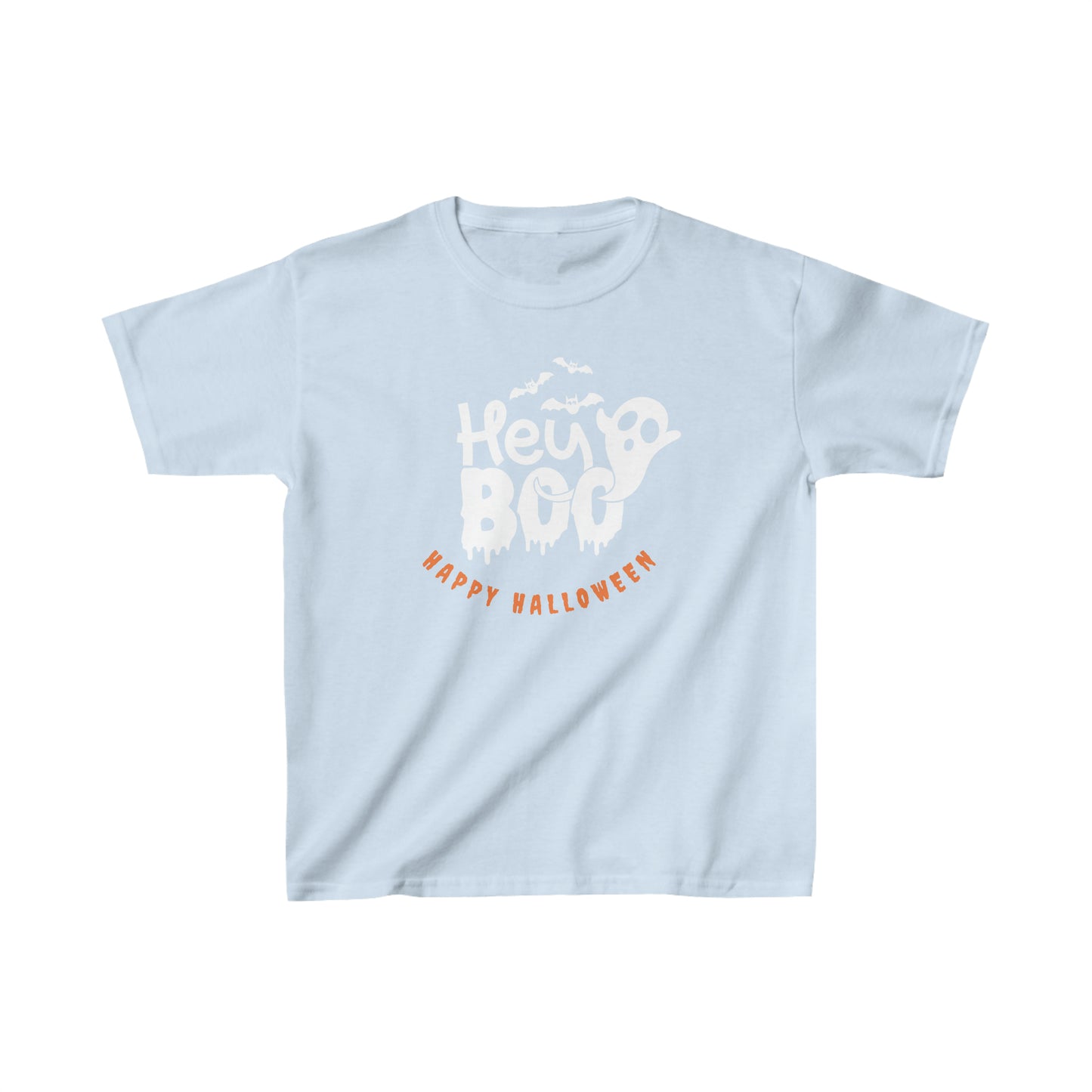 Kids Heavy Cotton™ Tee Hey Boo Happy Halloween