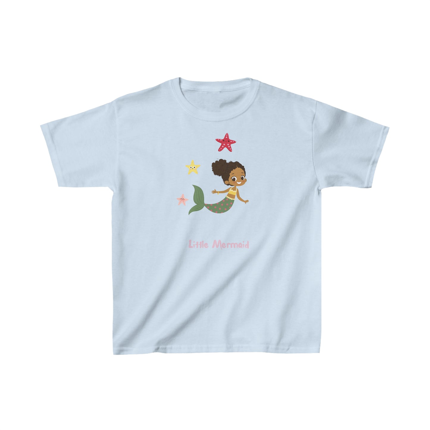 Kids Heavy Cotton™ Tee Little Mermaid with Star Fish