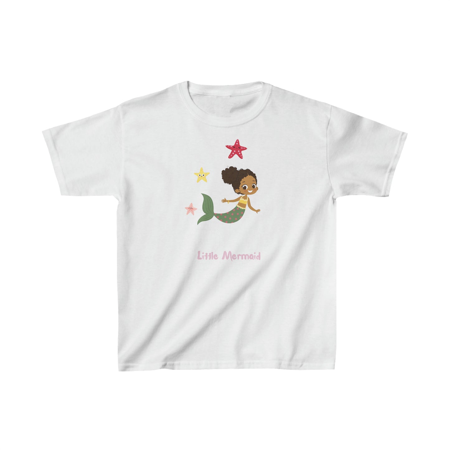 Kids Heavy Cotton™ Tee Little Mermaid with Star Fish