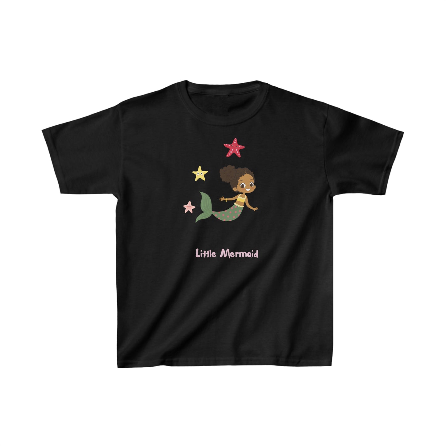 Kids Heavy Cotton™ Tee Little Mermaid with Star Fish